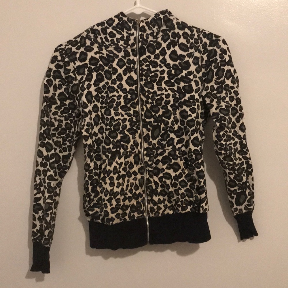 Girls cheetah print hoodie